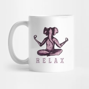 Relax Yoga Elephant Mug